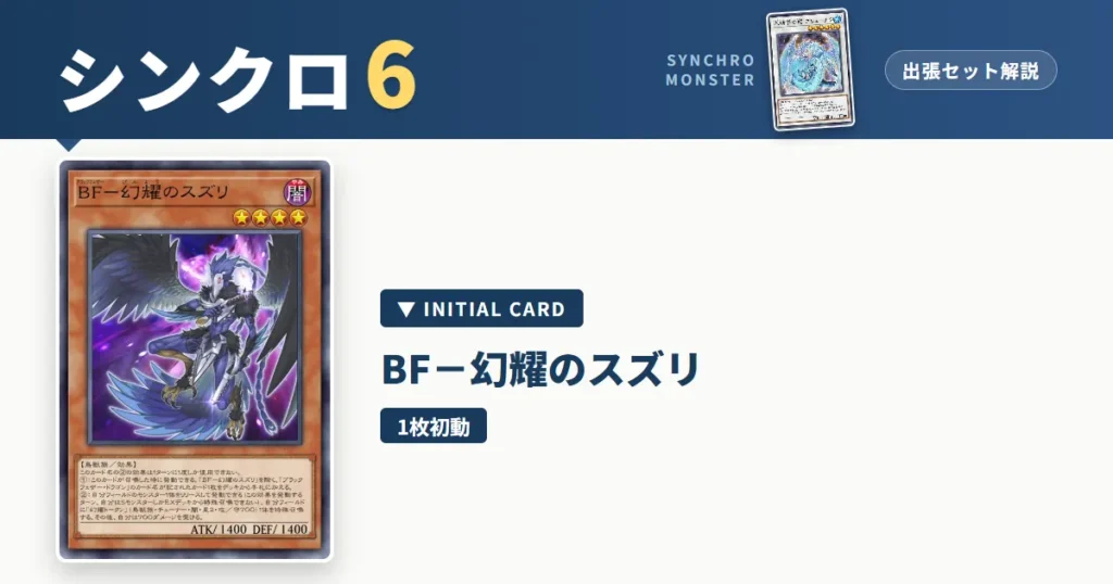 レベル6シンクロ｜BF－幻耀のスズリ出張セット解説 アイキャッチ