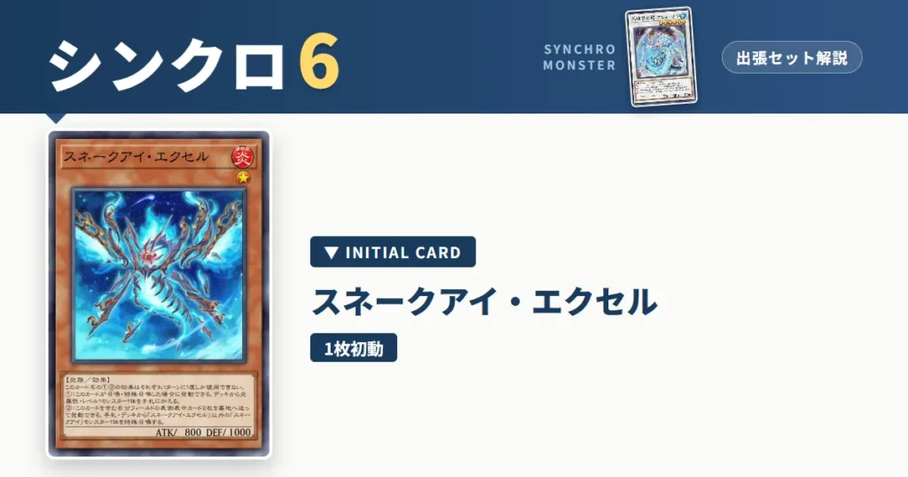レベル6シンクロ｜スネークアイ・エクセル出張セット＆展開ルート解説【遊戯王マスターデュエル】 アイキャッチ