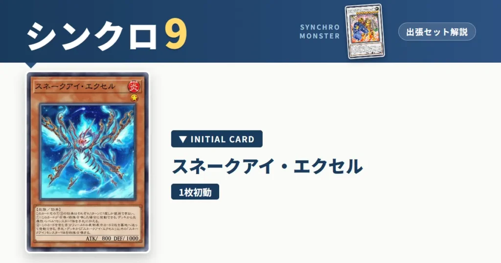 レベル9シンクロ｜スネークアイ・エクセル出張セット＆展開ルート解説【遊戯王マスターデュエル】 アイキャッチ