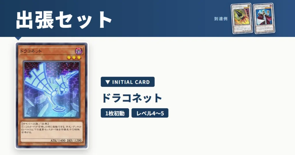 ドラコネットの展開・出張セット｜レベル4〜5シンクロを1枚から【遊戯王マスターデュエル】