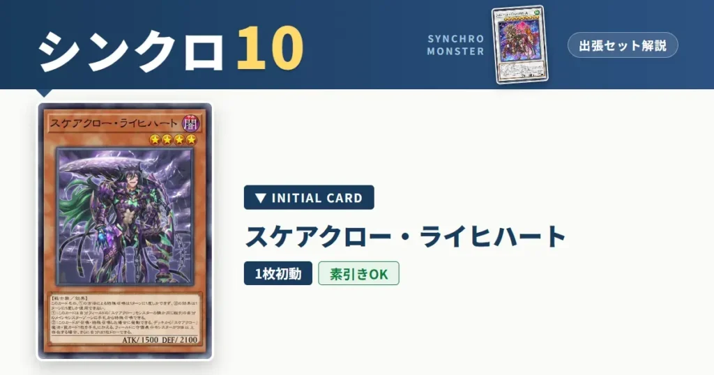 レベル10シンクロ｜スケアクロー・ライヒハート出張セット＆展開ルート解説【遊戯王マスターデュエル】