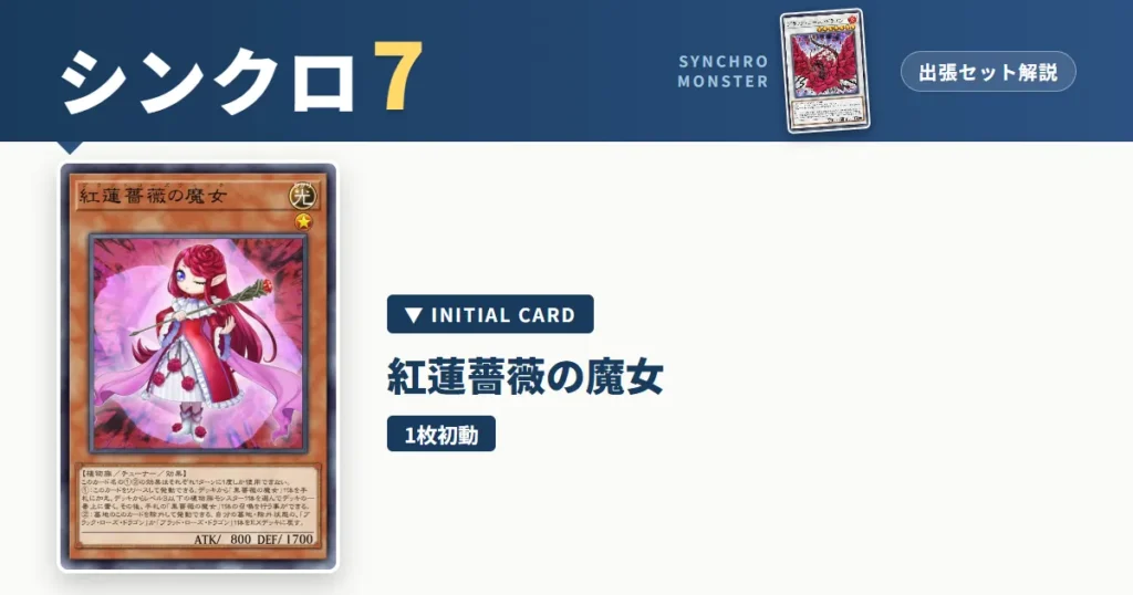 レベル7シンクロ｜紅蓮薔薇の魔女出張セット＆展開ルート解説【遊戯王マスターデュエル】