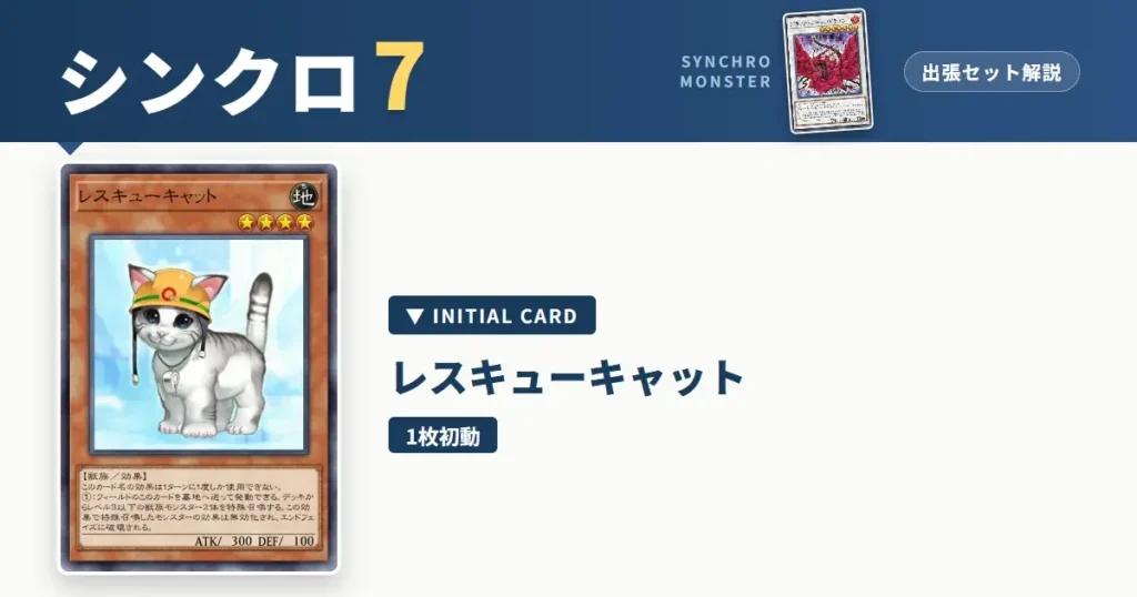 レベル7シンクロ｜レスキューキャット出張セット＆展開ルート解説【遊戯王マスターデュエル】