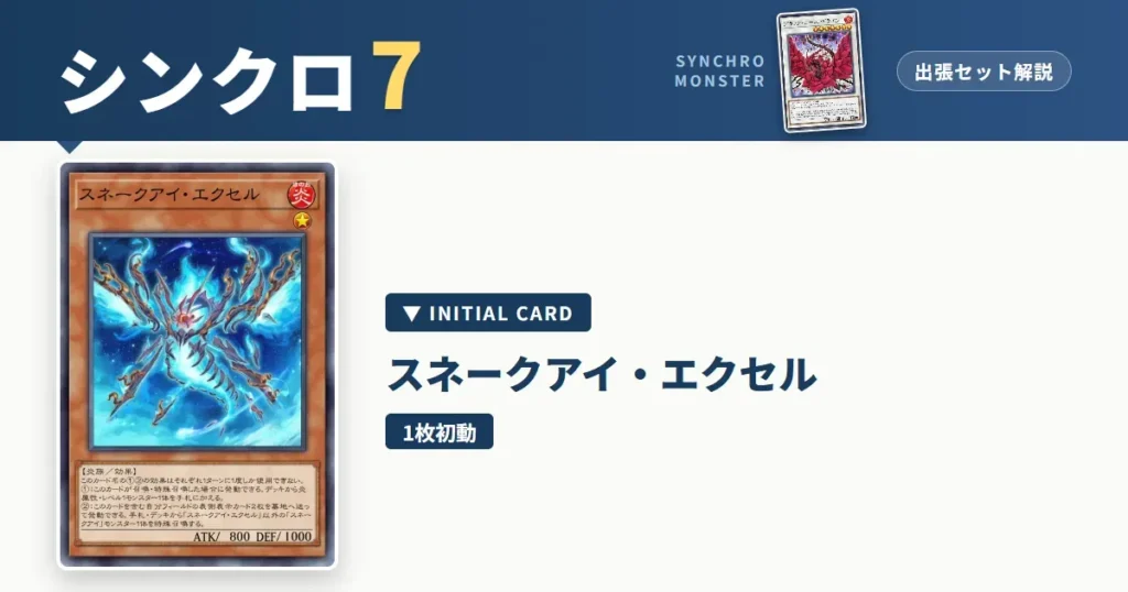 レベル7シンクロ｜スネークアイ・エクセル出張セット＆展開ルート解説【遊戯王マスターデュエル】