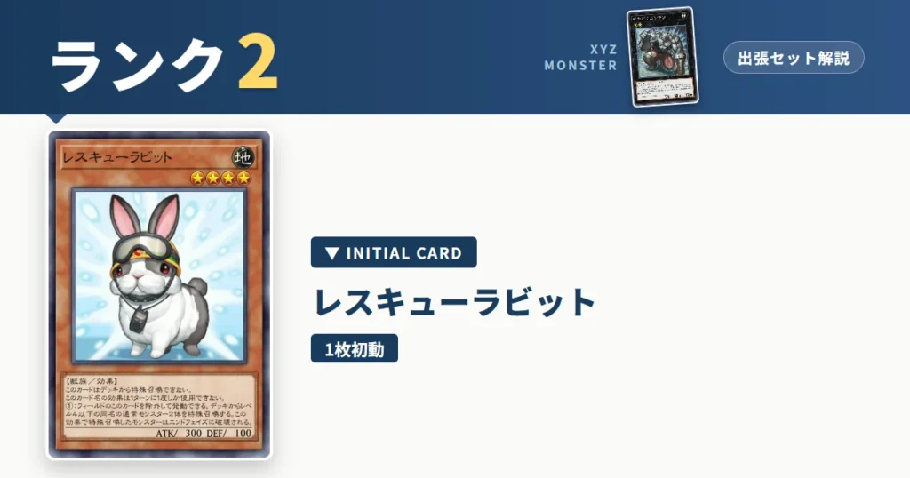 ランク2エクシーズ｜レスキューラビット出張セット＆展開ルート解説【遊戯王マスターデュエル】