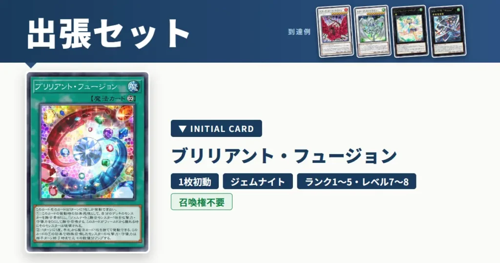 ブリリアント・フュージョンの展開・出張セット｜レベル7〜8シンクロとランク1・5エクシーズ（1枚初動から）【遊戯王マスターデュエル】