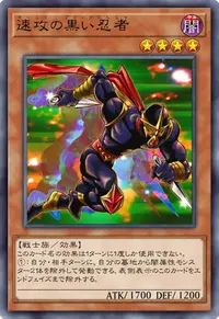 速攻の黒い忍者